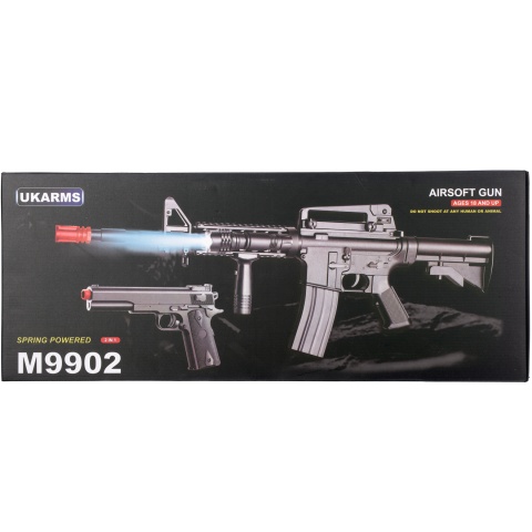 UK Arms 9902 M4 Rifle and M1911 Combo (Color: Black)