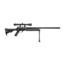 Well Fire MB06 Airsoft Bolt Action Sniper Rifle w/ Scope & Bipod (Color: Black)
