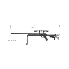 Well Fire MB06 Airsoft Bolt Action Sniper Rifle w/ Scope & Bipod (Color: Black)