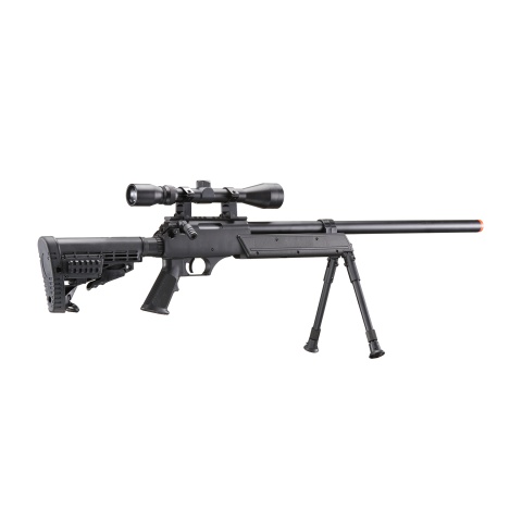 WellFire APS SR-2 Modular Airsoft Sniper Rifle - Scope & Bipod - BLACK