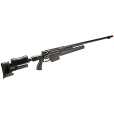 WellFire MBG86B Bolt Action Gas Powered Airsoft Sniper Rifle (Color: Black)