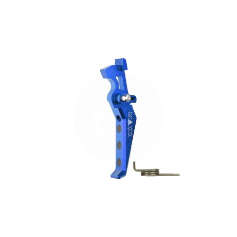 Maxx Model CNC Aluminum Advanced Speed Trigger for M4 / M16 Series Airsoft AEGs (Style E)(Blue)