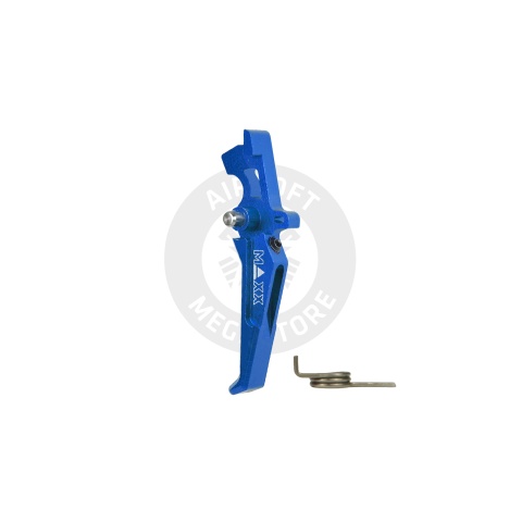 Maxx Model CNC Aluminum Advanced Speed Trigger for M4 / M16 Series Airsoft AEGs (Style E)(Blue)
