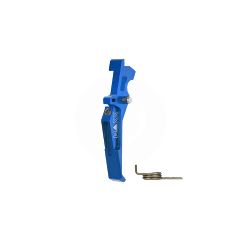 Maxx Model CNC Aluminum Advanced Speed Trigger for M4 / M16 Series Airsoft AEGs (Style E)(Blue)