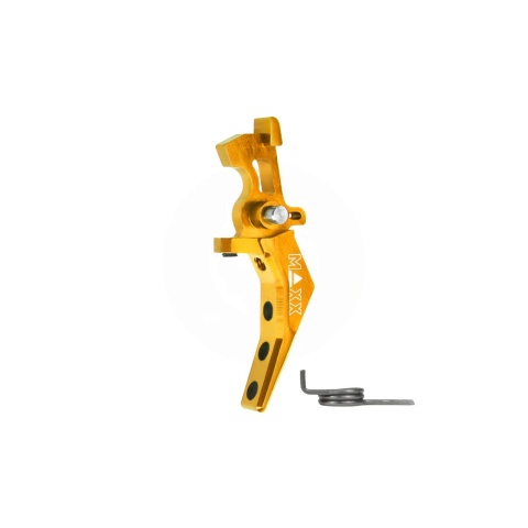 Maxx Model CNC Aluminum Advanced Speed Trigger for M4 / M16 Series Airsoft AEGs (Style B)(Gold)