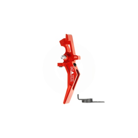 Maxx Model CNC Aluminum Advanced Speed Trigger for M4 / M16 Series Airsoft AEGs (Style B)(Red)