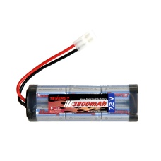 7.2v 3800mAh NiMH High Output Airsoft Flat Battery w/ Standard Tamiya Connector