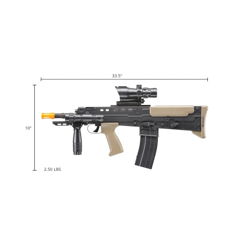 UK Arms L85 Airsoft Spring Powered Rifle (Color: Black & OD Green)