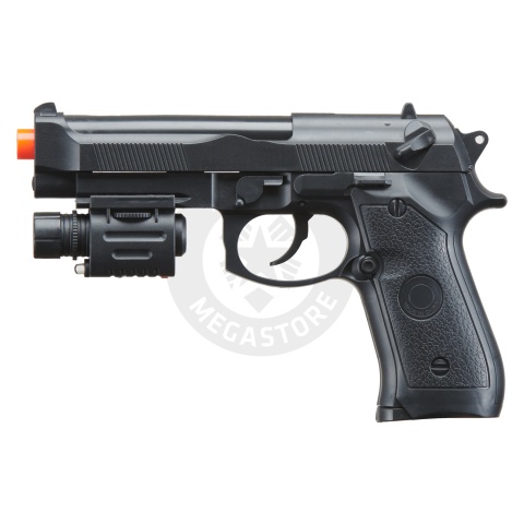UK Arms P2218C Airsoft Spring Powered Pistol w/ Laser - BLACK