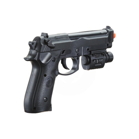 UK Arms P2218C Airsoft Spring Powered Pistol w/ Laser - BLACK