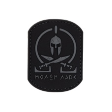 Molon Labe Spartan Battle Worn PVC Patch (Color: Black)