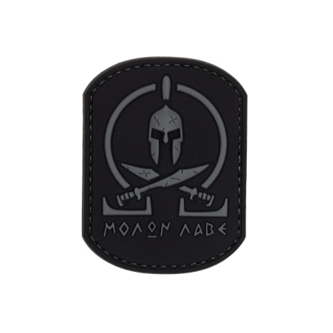 Molon Labe Spartan Battle Worn PVC Patch (Color: Black)