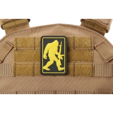 Tactical Bigfoot with Rifle PVC Morale Patch (Color: Black)