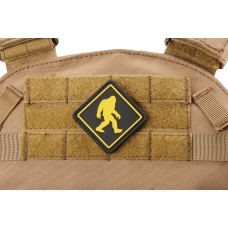 Bigfoot Walks PVC Morale Patch (Color: Black)