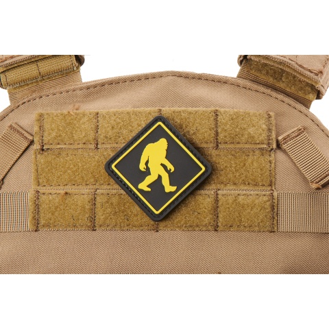 Bigfoot Walks PVC Morale Patch (Color: Black)