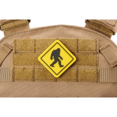 Bigfoot Walks PVC Morale Patch (Color: Yellow)