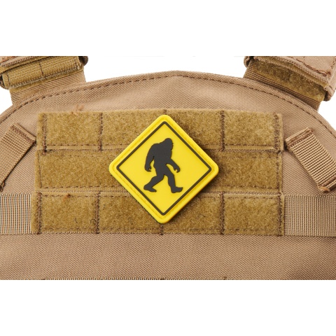 Bigfoot Walks PVC Morale Patch (Color: Yellow)