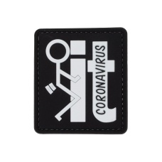 Fuck It Coronavirus PVC Patch (Color: Black and White)