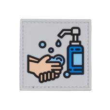 Keep Calm and Wash Your Hands PVC Patch (Color: Gray)