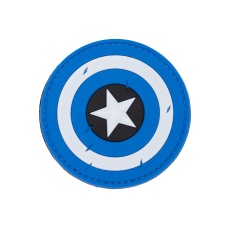 Captain America Battle Worn Shield PVC Patch (Color: Blue)