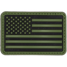 3D US Flag Forward PVC Patch (Color: OD Green)