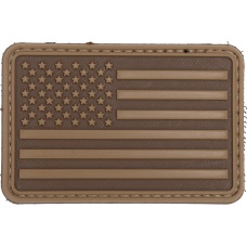 3D US Flag Forward PVC Patch (Color: Coyote Brown)