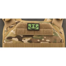 Glow in the Dark Evil Smiley PVC Patch