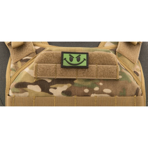 Glow in the Dark Evil Smiley PVC Patch