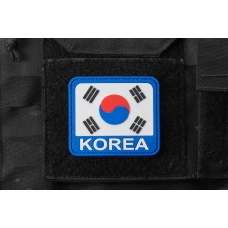 Korean Flag with Korean Text PVC Morale Patch