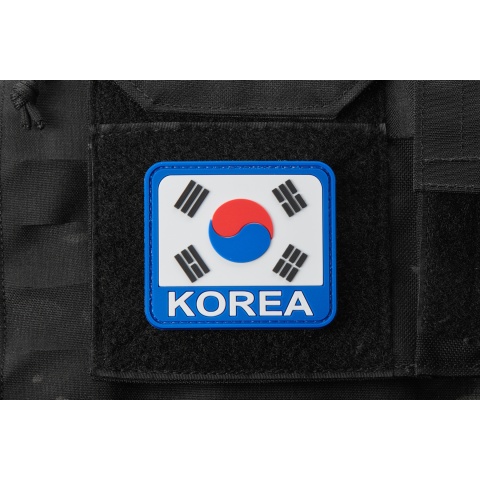 Korean Flag with Korean Text PVC Morale Patch