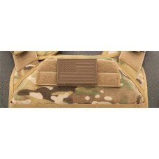 US Flag Forward PVC Patch (Color: Brown)