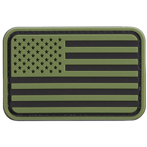 US Flag PVC Patch (Color: OD Green / Black)