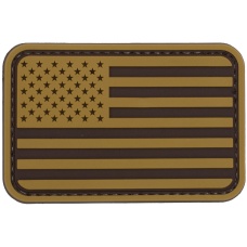 US Flag PVC Forward Patch (Color: Coyote Tan)