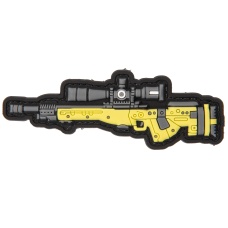 PVC Morale Patch L96A1 (Color: Yellow / Grey)