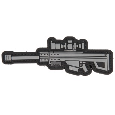 PVC Morale Patch .50 Cal (Color: Grey)