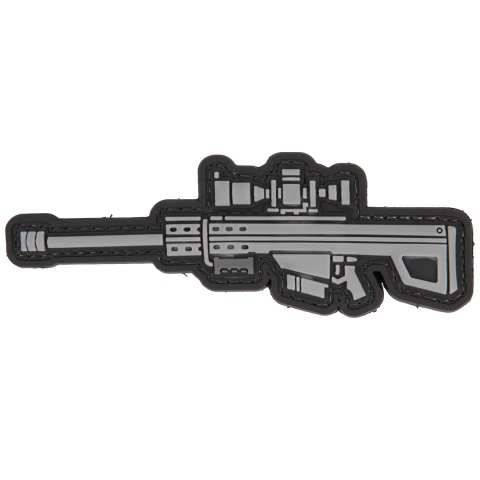 PVC Morale Patch .50 Cal (Color: Grey)