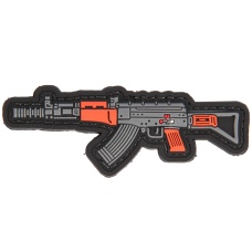 PVC Morale Patch Type 81 (Color: Grey / Red)