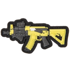 PVC Morale Patch AK (Color: Yellow / Grey)