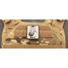 Head Shot PVC Patch (Color: White)