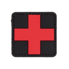 Red Cross Medical PVC Patch (Color: Red and Black)