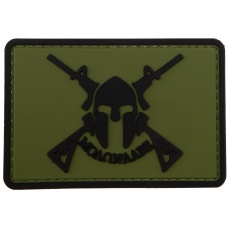 Molon Labe Spartan with Two Rifles PVC Patch (Color: OD Green)