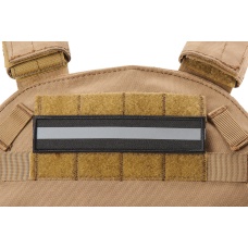 Black Background Long Reflective Morale Patch