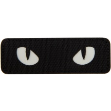 Glow in the Dark Cat Eyes Nylon Fabric Patch (Color: Black)
