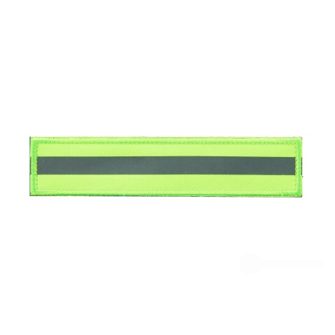 Green Background Long Reflective Morale Patch