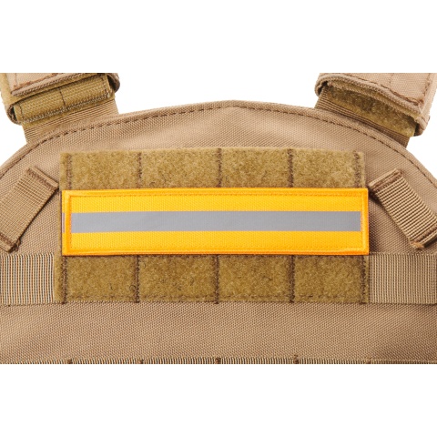 Orange Background Long Reflective Morale Patch
