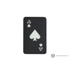 Reflective Poker Ace Morale Patch (Color: Black)