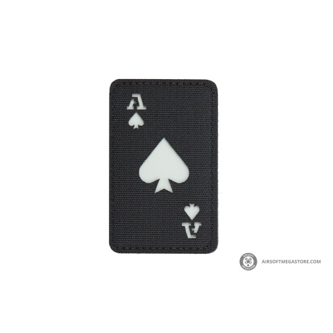 Reflective Poker Ace Morale Patch (Color: Black)