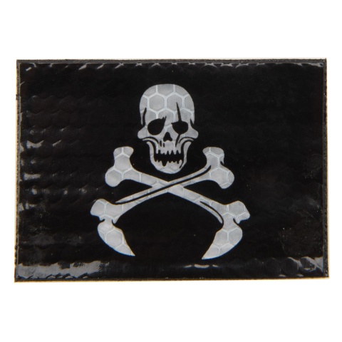 Reflective Skull Patch (Color: Black)
