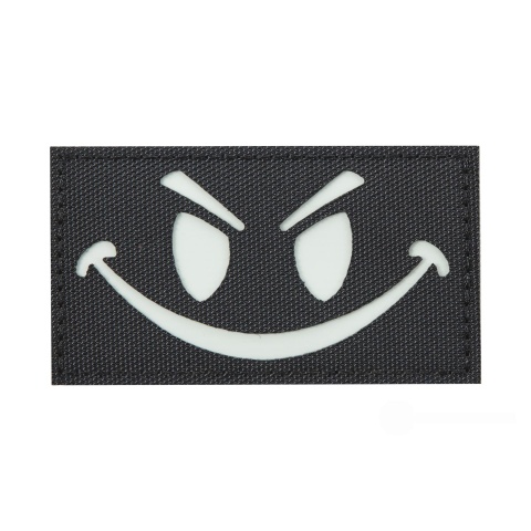 Reflective Evil Smiley Glow in the Dark Morale Patch