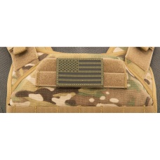 Reflective Fabric Forward US Flag (Color: OD Green)